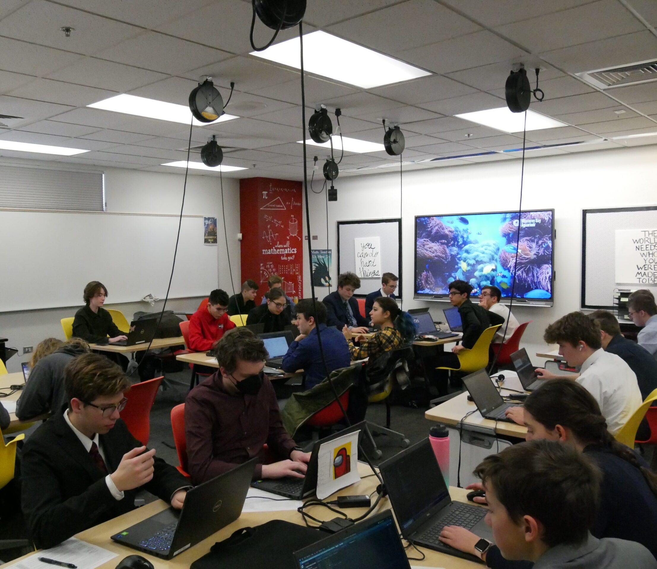 Students sitting in classroom