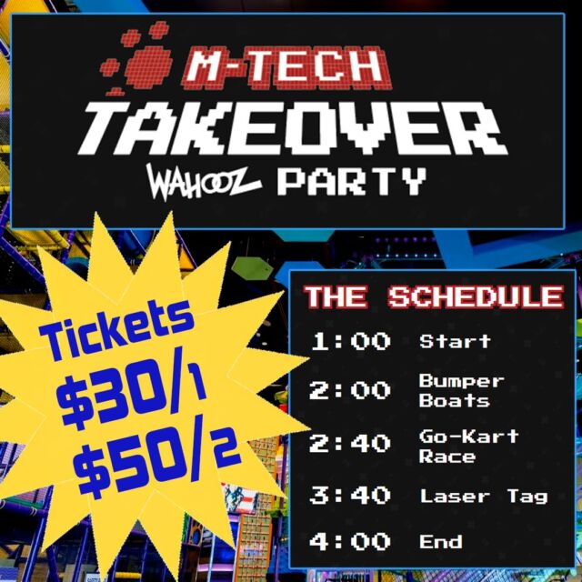 🎉 WAHOOZ TAKEOVER IS ON! 🎉
MTCHS is having an End-Of-The-Year Celebration next Saturday, April 26th from 1–4 PM at Wahooz Fun Zone — and you're invited!
🎟️ Tickets:
$30 for 1️⃣ | $50 for 2️⃣
Includes entry into a raffle for tickets to the NEXT Tech Party! 🎁
✅ What’s included? Just the best:
🏎️ Go-kart racing
⛳ Mini-golf
🔫 Laser tag
🎳 Bowling
🕹️ A preloaded arcade card
...and way more fun.
💥 Stick with friends and roam free or team up to flood attractions with MTCHS energy at scheduled meetups. Either way — you're not gonna want to miss this.
Tickets will be for sale through 8 pm April 21 onlineat https://meridiantechnicalcharter.revtrak.net/Meridian-Tech-Charter-High-School-Fees/Student-Government/#/list
Let’s make Wahooz ours. 🚀
#mtchsIdaho #mtchsevent #natstuco #WAHOOZ #endofschoolyear2025
#WAHOOZTakeover #StudentLife #LetTheGamesBegin