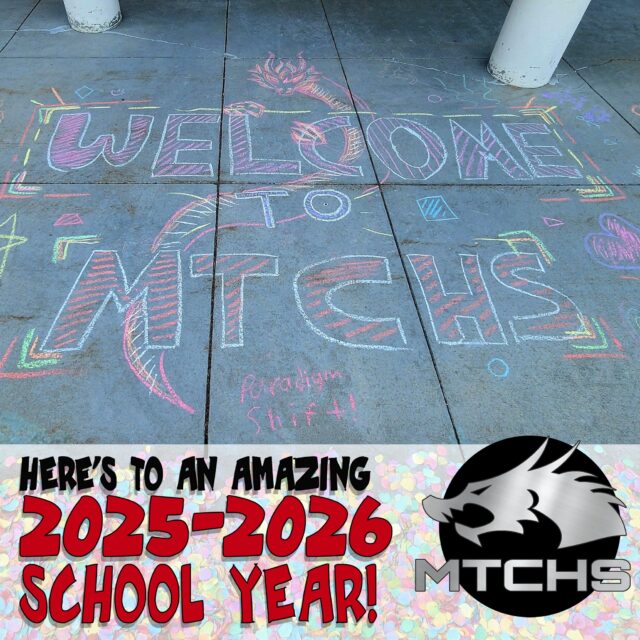 🌅 Up before the sun!
Our amazing Student Government members were at school at the crack of dawn, chalk in hand, creating a colorful welcome sign to greet everyone on the FIRST DAY OF SCHOOL! ❤🐉

We're so happy to welcome everyone back!  It’s going to be a GREAT year at MTCHS! ✨

#MTCHSIdaho #DragonFamily #FirstDayVibes #StudentGov #ChalkArt #natstuco