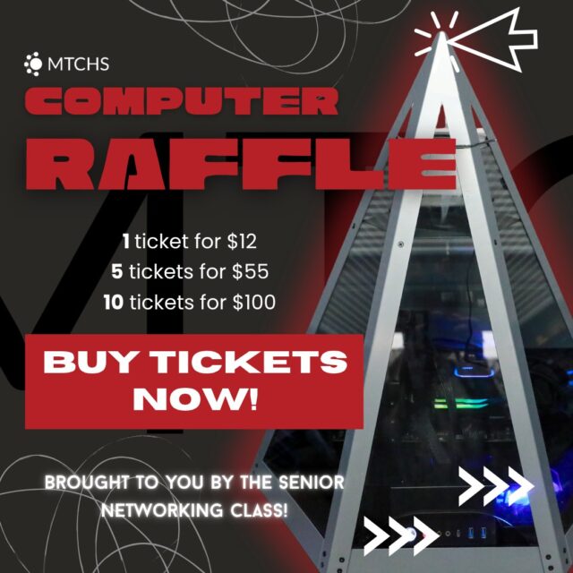 IT'S BACK! THE FAMOUS MTCHS COMPUTER RAFFLE!
🎮 Win a custom-built gaming PC designed and assembled by MTCHS students in Network Administration & Cybersecurity — complete with a pyramid-shaped glass case, hand-picked for maximum cool factor! 💎💻
All proceeds support our student tech organizations — Esports, SkillsUSA, and Robotics.
🔥 Over $1,700 in high-end parts
🎟️ Tickets: 1 for $12 | 5 for $55 | 10 for $100
🗓️ Drawing: December 12, 2025
📍 Must pick up from MTCHS
Get more details and your tickets here 👉 https://meridiantechnicalcharter.revtrak.net/Meridian-Tech-Charter-High-School-Fees/computer-drawing-tickets/
#MTCHSIdaho #MTCHSGamingPC #TechStudents #STEM #MTCHSSkillsUSA #MTCHSEsports #MTCHSRobotics #GoDragons #SkillsUSA #ESports #Robotics #GamingPC