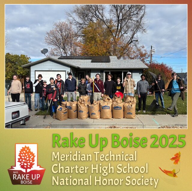 🍁🍂 Rake Up Boise = Rake Up FUN! 🍂🍁

Our National Honor Society students, plus friends, were out in full fall force for NeighborWorks Boise’s 40th Anniversary of Rake Up Boise! 🎉🧤

Led by NHS Advisor Mrs. Misner, our crew spent the day raking, bagging, laughing, and helping our Boise neighbors get their yards ready for winter. It’s one of our favorite traditions, and we love sponsoring a team every year!  There’s nothing like serving the community, making memories, and turning yards of leaves into piles of smiles. 🍃😁

Way to go, NHS!
#mtchsIdaho #RakeUpBoise #mtchsNHS #CommunityService #DragonPride #neighborworksboise  #nationalhonorsociety