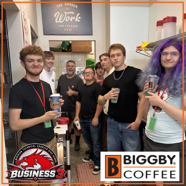 "The harder you work, the luckier you get." ☕️🔥

Our Business 3 seniors are already out in the community learning what it takes to succeed. Last Friday, we kicked off the year with an awesome visit to Biggby Coffee! 🚀

A huge shoutout to PJ Yacuk of Biggby Coffee for opening his doors to our students! PJ dropped some serious knowledge on what it really takes to run a successful  franchise and patiently answered so many questions.  Of course our students took the opportunity to try some of Biggby's amazing coffee and specialty drinks! 

We appreciate PJ and Biggby for always generously sharing his time and giving our students a taste of the hard work it takes to run a small business in our area!

#mtchsidaho #mtchsentrepreneur #Biggbycoffeemeridian #StudentEntrepreneurship